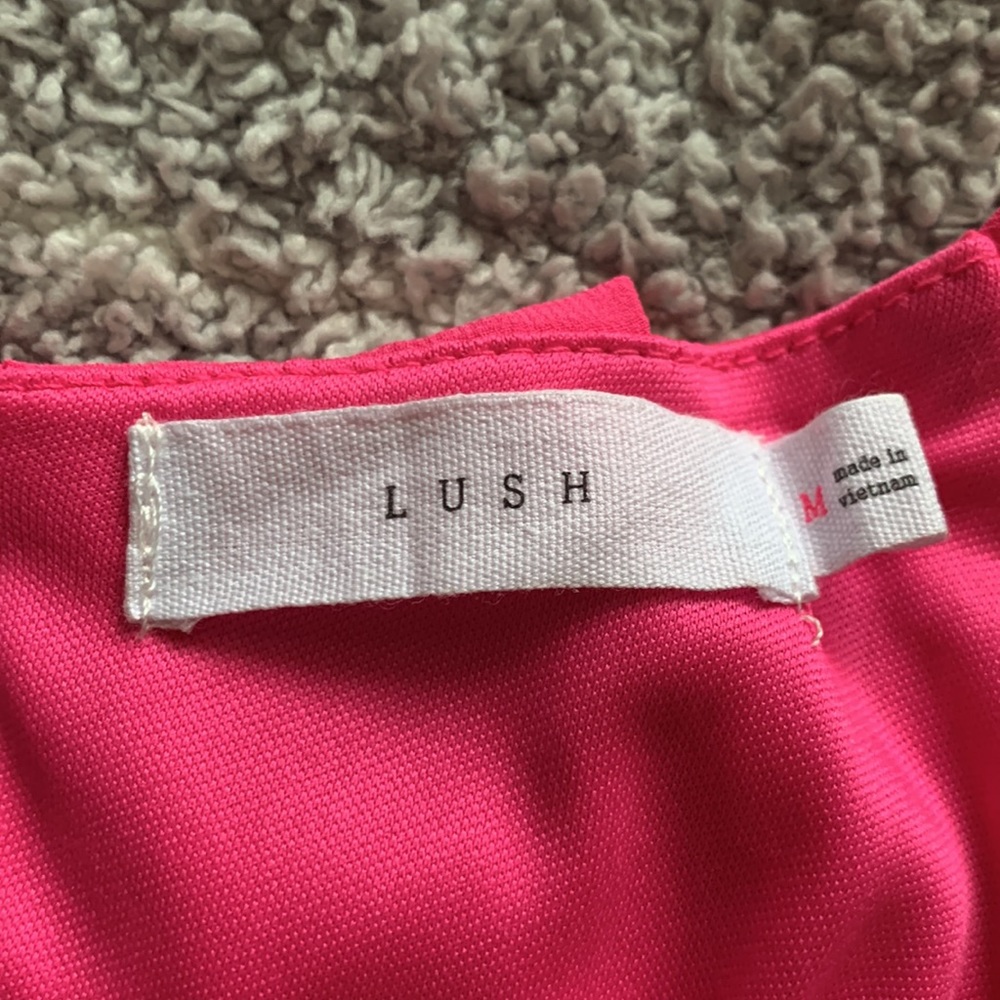 Lush Hot Pink Halter Dress - Picture 5 of 7